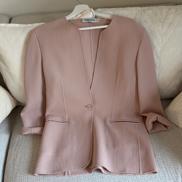 MILA SCHöN Pink Women's Blazer pure wool Italian designer - Picture 2 of 13